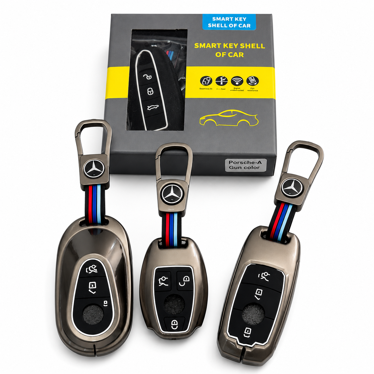 Coque Clé Metal BMW - MERCEDES - AUDI