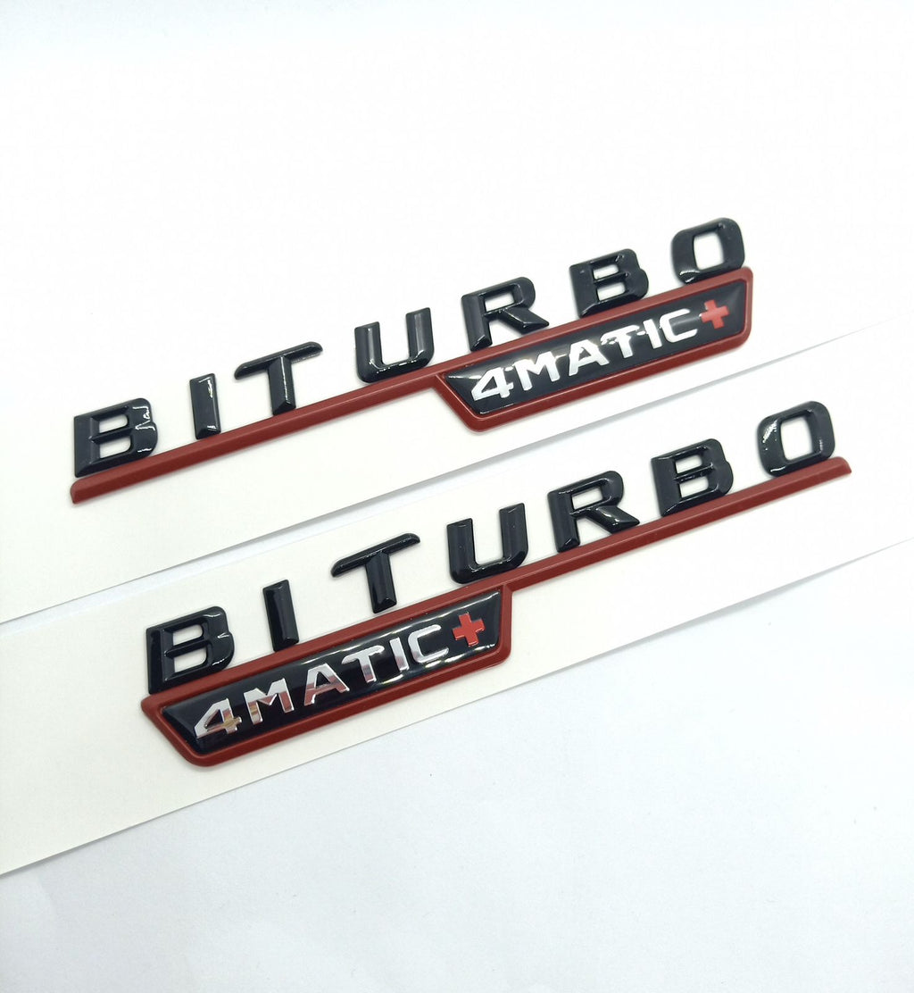 LOGO BITURBO 4MATIC+ COMPATIBLE POUR LES AILES MERCEDES.
