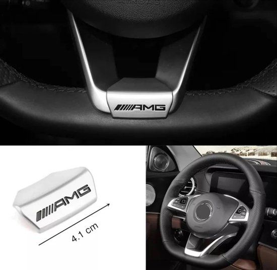 EMBLEME DE VOLANT AMG EN MÉTAL COMPATIBLE POUR MERCEDES