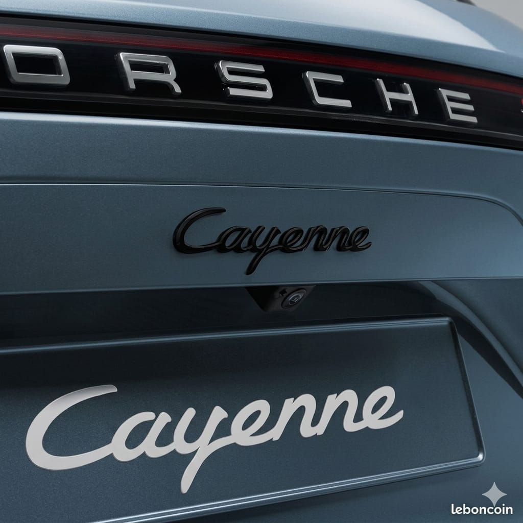 EMBLÈME DE COFFRE CAYENNE NOIR - COMPATIBLE PORSCHE