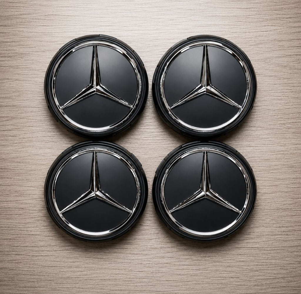 CACHE MOYEU DE JANTES 4 PIÈCES - COMPATIBLE POUR MERCEDES