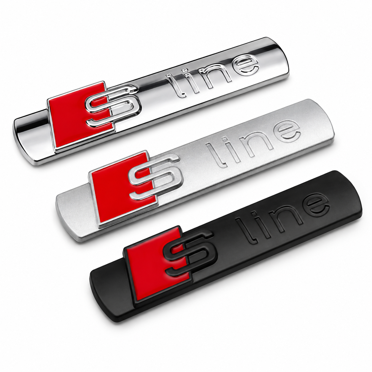 Emblème s-line pour les ailes 2 pièces en métal - compatible audi