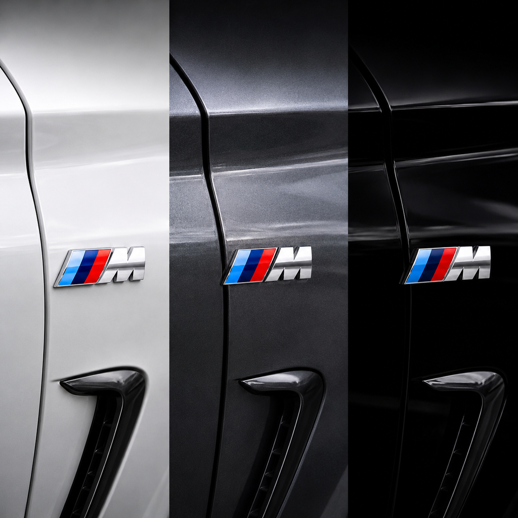 EMBLÈME M AILES – 2 PIÈCES EN MÉTAL, COMPATIBLE BMW.