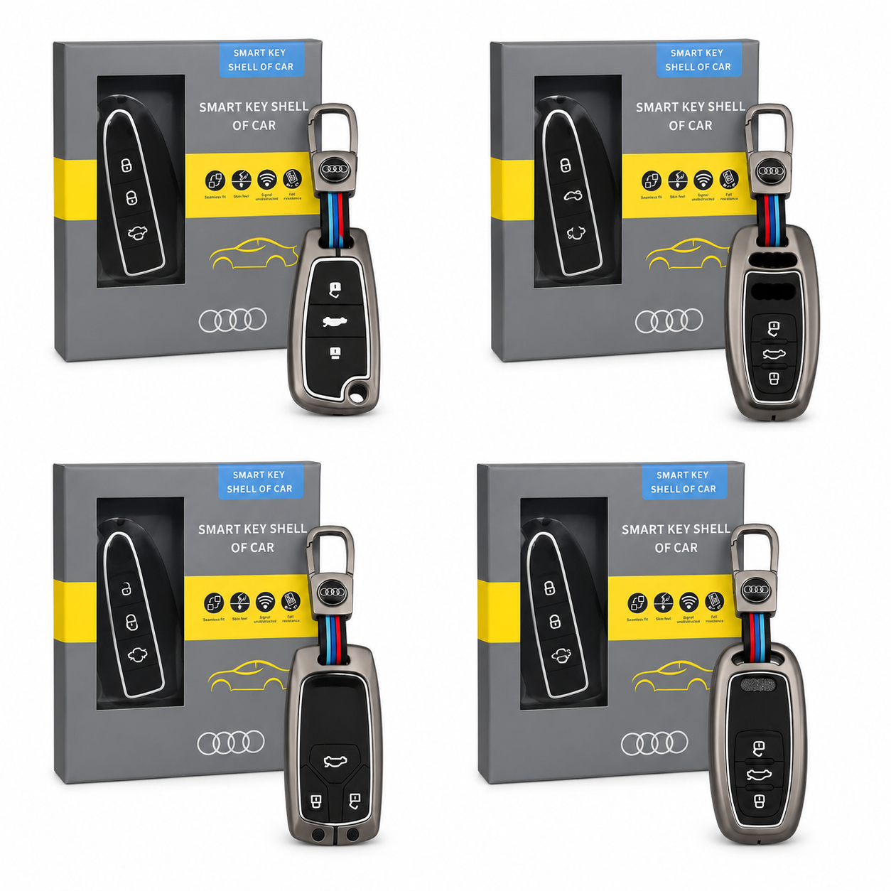 Coque clé en métal - compatible pour tout les modèles Audi
