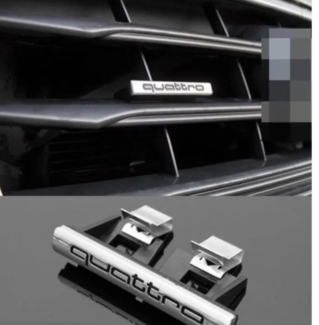LOGO QUATTRO EN METAL COMPATIBLE CALANDRE AUDI