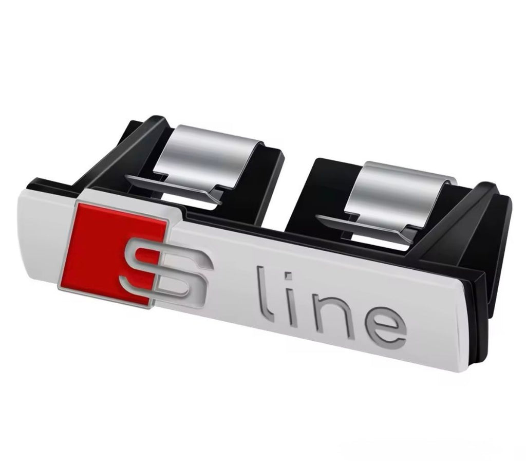 LOGO S-SLINE EN MÉTAL COMPATIBLE CALANDRE AUDI.